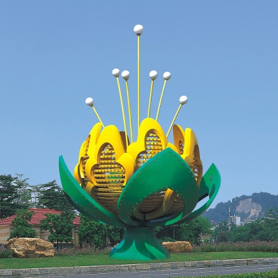大型造型艺术景观灯公园广场小区景区标识LOGO道旗景观灯柱厂家