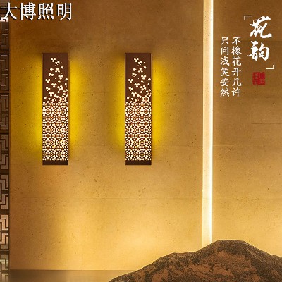 新款特色古韵典雅雕花不锈钢制小区花园别墅庭院景观照明LED壁灯