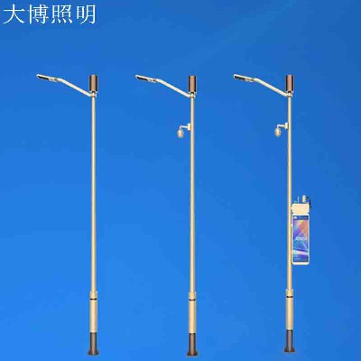 厂家批发智慧灯杆基础款监控广告屏多功能智能户外LED路灯可定制