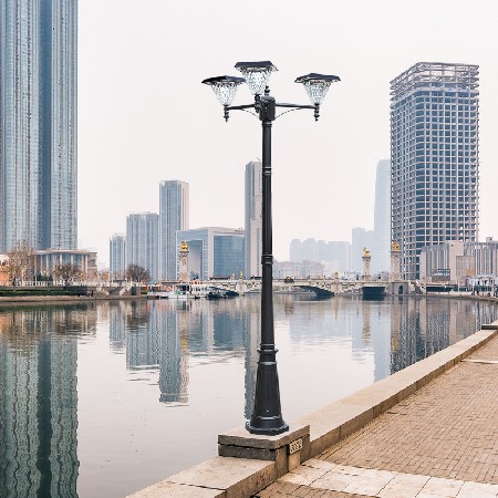 太阳能庭院灯压铸铝防水户外小区广场亮化欧式LED景观灯厂家批发
