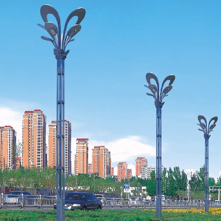 LED玉兰灯广场装饰道路照明中式特色八叉九火玉兰灯景观灯厂家