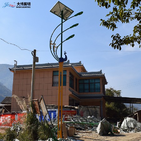 LED太阳能路灯道路照明太阳能路灯大型孔雀造型庭院灯工程景观灯
