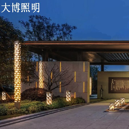 方形景观灯激光切割镂空工艺特色售楼部广场小区庭院灯厂家批发