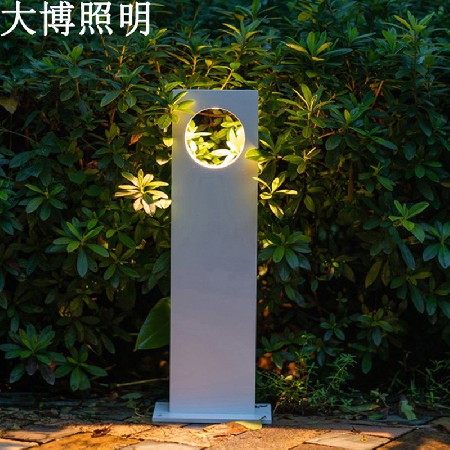 LED草坪灯7W现代特色方形圆心款简约小区草坪亮化铝制厂家批发