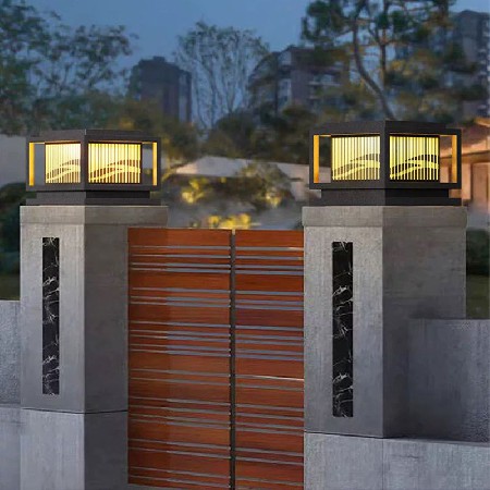 户外柱头灯led太阳能景观围墙灯庭院别墅防水大门厂家批发路灯